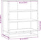 vidaXL - Dressoir - 68x35x76 - cm - bewerkt - hout - en - metaal - gerookt - eiken
