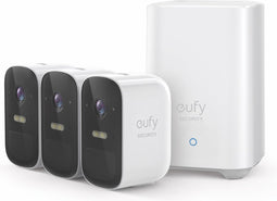 Eufy Cam 2C Draadloze Beveiligingsset - Inclusief Homebase 2 en 3 Camera's - Wit