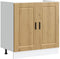 vidaXL - Spoelbakonderkast - Porto - 80x46x81,5 - cm - hout - artisanaal - eiken