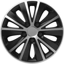 Rapide - Wieldoppen - 14 inch - Zilver met zwart (set van 4)