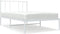 vidaXL - Bedframe - met - hoofdbord - metaal - wit - 107x203 - cm