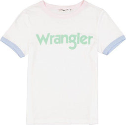Wrangler RINGER TEE - Dames T-shirt - Katoenen jersey met logoprint - Maat XS