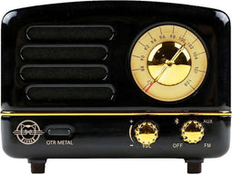 Muzen Retro Bluetooth Speaker Radio Jet Black Metal