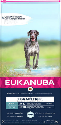 Eukanuba Adult Large Grain Free Zeevis - Hondenvoer - 12 kg