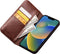 Qialino - Geschikt voor iPhone 14+ / 14 Plus - Leren bookcase hoes - Bruin