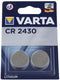 Varta CR2430 - Lithium Knoopcel Batterijen - 280mAh (2 stuks)
