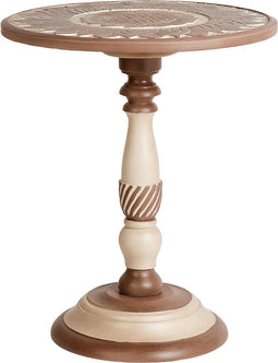 EULO - Bijzettafel - Donkerbruin - 45 x 45 cm - Mangohout