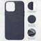 DECODED iPhone 13 Pro - Back Cover - Hoogwaardig ECCO Leer - Donker Blauw