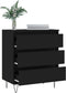 vidaXL - Dressoir - 60x35x70 - cm - bewerkt - hout - zwart