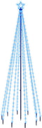 vidaXL - Kerstboom - met - grondpin - 310 - LED's - blauw - 300 - cm