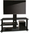 VCM TV Meubels TV Kabinet Rek TV Subwoofer Alu Glas Tafel Bulmo Zwart TV Meubels TV Kabinet Rek TV Subwoofer Alu Glas Tafel Bulmo Zwart