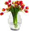 Jodeco Bloemenvaas Didi - helder transparant - glas - 22 x 25 cm - trap vorm vaas