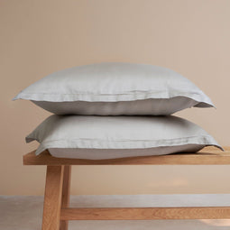 Coco & Cici - Tencel Sateen Kussensloop 70 x 60 cm - Kussenhoes - Lyocell - Extra Zacht & 100% Natuurlijk - Taupe - Zonder Volant
