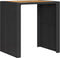 vidaXL Tuintafel met acaciahouten blad 105x80x110 cm poly rattan zwart