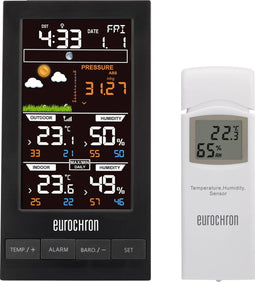 Eurochron EFWS S250 EFWS S250 Draadloos weerstation Voorspelling voor 12 tot 24 uur