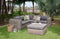 eurofar cervo loungeset - hoekbank - wicker - bruin