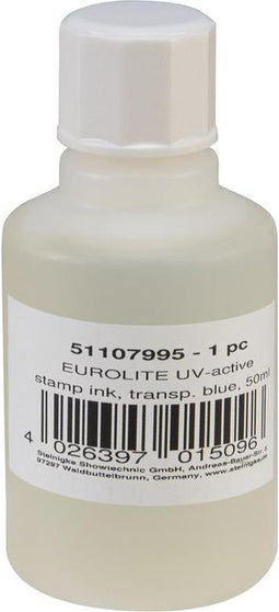 EUROLITE Blacklight-inkt, transparent blauw, 50ml | alleen zichtbaar met blacklight