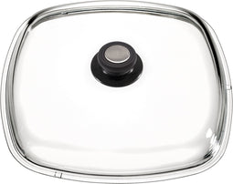 Eurolux glazen deksel met knop 28 x 28 cm