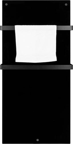 Eurom Sani 1000 Comfort Badkamerkachel - 127x55x5cm - wifi - 1000watt - glas zwart
