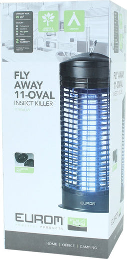Euromac Fly Away 11 Insectenverdelger - Tegen vliegende insecten - 1x11 Watt UV - 90m² bereik