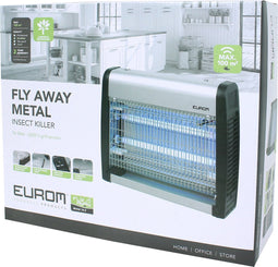 Euromac insectenlamp Fly Away Metal - 50 meter bereik - UV licht - Grijs