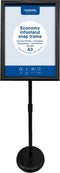Europel Economy infostand kliklijst – Zwart – A3 (29,7 x 42 cm) – Frame 25mm – Verstelbare hoogte – Draaibare kliklijst – Ideaal voor Beurzen