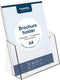 Europel Folderbakje – Flyers – A4 – 21 x 29,7 cm – Glasheldere presentatie – Beurzen en kantoren
