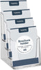 Europel Folderbakjes meervoudig – Flyers, Folders & Visitekaartjes – 4x A5 – 14,8 x 21 cm – Glasheldere presentatie – Beurzen en kantoren