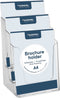 Europel Folderbakjes meervoudig – Flyers, Folders & Visitekaartjes – 3x A4 – 21 x 29,7 cm – Glasheldere presentatie – Beurzen en kantoren