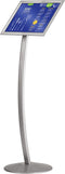Europel Infostand – Gebogen Staander – A3 (29,7 x 42 cm) – Kliklijst – Stijlvol & Stabiel – Grijs