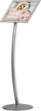 Europel Infostand – Gebogen Staander – A3 (29,7 x 42 cm) – Kliklijst – Stijlvol & Stabiel – Grijs