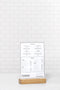 Europel Kaarthouder - acryl - houten voet - A5 - 14,8 x 21 cm