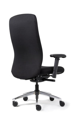 Euroseats - Heavy Duty Bureaustoel - Zwart - Ergonomische stoel tot 150 kg