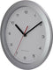 EUROTIME 56787 Wandklok Zendergestuurd 25 cm x 3.8 cm Zilver