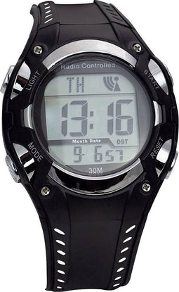 EUROTIME - Radio Polshorloge - Zwart - Zilver - 40 mm x 16 mm