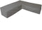 Eurotrail Waterdichte Hoes voor L Vormige Loungeset, Hoekbank, Cantonic 330x330x100/70 cm, Grijs