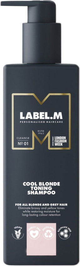 Label.M Cool Blonde Shampoo - 1000 ml- Normale shampoo - Voor Gekleurd haar -