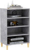 vidaXL - Dressoir - 57x35x90 - cm - bewerkt - hout - betongrijs
