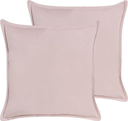 EUSTOMA - Sierkussen set van 2 - Roze - 60 x 60 cm - Fluweel