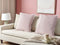 EUSTOMA - Sierkussen set van 2 - Roze - 60 x 60 cm - Fluweel