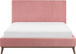 BAYONNE - Tweepersoonsbed - Roze - 160 x 200 cm - Fluweel