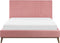 BAYONNE - Tweepersoonsbed - Roze - 160 x 200 cm - Fluweel