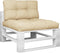 vidaXL Bankkussens pallet 2 st beige
