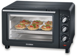 Severin TO 2042 - Bak- en grilloven - 14 liter 100-230 °C incl. bakplaat en grillrooster - Zwart