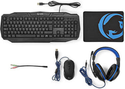 Nedis GCK41100 - Gaming Combo Kit - LED verlichting - Qwerty ES