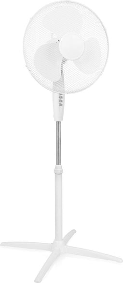 Smartwares VE-5753 Statiefventilator – Ø 40 cm - In hoogte verstelbaar: 105 - 125 cm - Wit