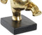 Decoratieve figuren DKD Home Decor Olifant Zwart Gouden Hars (19 x 14 x 20,5 cm) (2 Stuks)
