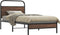 vidaXL - Bedframe - zonder - matras - bewerkt - hout - bruin - eikenkleur - 90x190 - cm