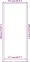 vidaXL - Deurmat - 115x300 - cm - antracietkleurig