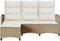 vidaXL - Verstelbare - tuinbank - met - kussens - L-vormig - beige - poly - rattan